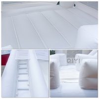 Château gonflable blanc pour enfants, châteaux gonflables blancs à acheter, châteaux gonflables pour l'extérieur, château gonflable blanc avec toboggan