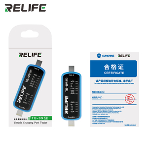 RELIFE TB-09 <span class=keywords><strong>SE</strong></span> Probador de Puertos de Carga para <span class=keywords><strong>iPhone</strong></span> y Android, Analizador Inteligente de Puertos de Carga con Doble Conector Lightning/Tipo-C, Herramienta de Prueba - Product Image 2