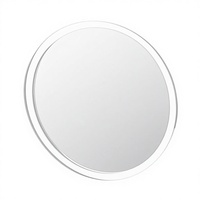 Miroir grossissant double face avec cadre en plastique 10X 23 cm avec 3 ventouses |   Miroir de maquillage portable de voyage