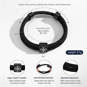 เครื่องประดับแฟชั่นของขวัญทำมือส่วนบุคคลอินฟินิตี้มิลานเชือกกำไลข้อมือสแตนเลสสำหรับผู้ชายกำไลข้อมือชาร์มเข็มทิศ - Product Image 3