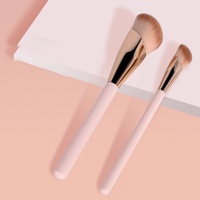 Pinceau de maquillage pour fond de teint rose angulaire Pinceau pour fond de teint en forme de diamant Pinceau pour poudre Kabuki OEM