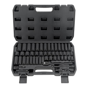 Jeu de douilles métriques et impériales Zhongfei de 50 pièces, 3/8 pouces, qualité industrielle, acier au chrome-vanadium, kit d'outils de réparation automobile - Product Image 1