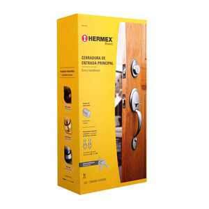 Hermex con chiusura ingresso CEP-31JJP base con disegno a farfalla cromato opaco - Product Image 1