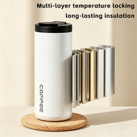 Gobelet de voyage élégant et droit pour café, 510 ml, isotherme sous vide, pour latte glacé d'été, vente en gros OEM ODM