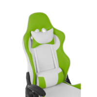 Chaise de jeu verte en similicuir de qualité supérieure, propre et bref, chaise de jeu de haute qualité avec cadre en métal