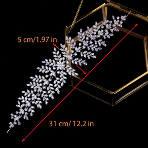 Épingles à cheveux pour mariée, serre-tête en alliage de Zircon, accessoires de cheveux de mariage de luxe - Product Image 6