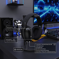 Casque de jeu sans fil Attack Shark L80 Pro avec design ultraléger et confortable, circum-auriculaire, tri-mode 2.4GHz BT Type-C filaire