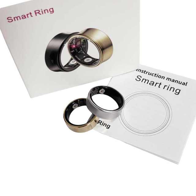 New Tech Waterproof Steel Smart Ring with Health Monitoring App Control Alarm Clock & Payment Functions