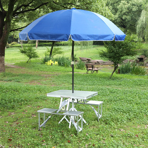 Commercio all'ingrosso luce pieghevole in alluminio pieghevole valigia <span class=keywords><strong>campeggio</strong></span> Picnic caffè da pranzo giardino spiaggia prato <span class=keywords><strong>tavolo</strong></span> con sedie - Product Image 4