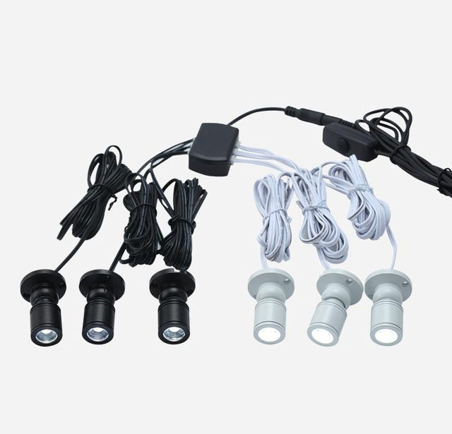 1W dimmable model display cabinet small spotlight mini micro counter wine cabinet figurine exhibition case USB spotlight