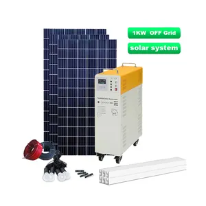 Kit de sistema solar fuera de la red CC a CA portátil 1000 vatios 1KW 1000W generadores solares 110V China