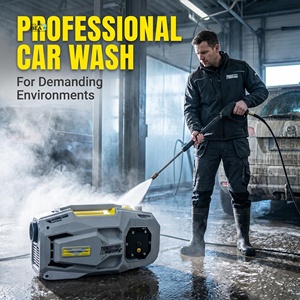 Laveuse de voiture POLAR BEAR 3kW haute pression 165 bars avec pompe <span class=keywords><strong>à</strong></span> vilebrequin en acier inoxydable, <span class=keywords><strong>machine</strong></span> de lavage de voiture commerciale sur <span class=keywords><strong>chariot</strong></span> mobile - Product Image 5