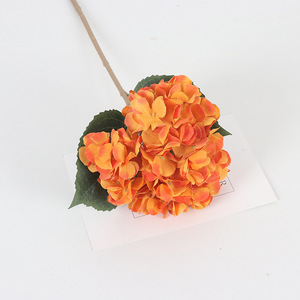 Available in a Variety of Colors 45cm Single Stem Silk Hydrangea Artificial Flower with <b>Leaves</b> <b>for</b> Floral Arrangement Home <b>Decor</b> - Product Image 3