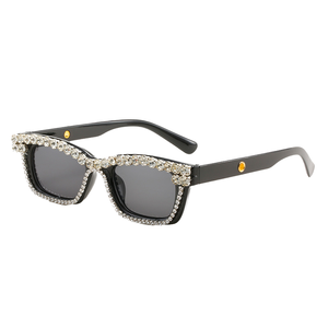 Gafas de Sol Cuadradas con Incrustaciones de Diamantes, Estilo Gypsophila, Personalizadas, a la Moda, para Celebridades de Internet, con Protección UV400 para la Calle - Product Image 3