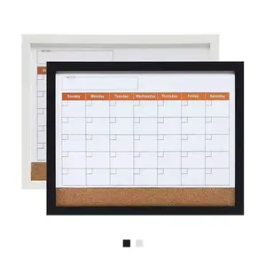 Kalender magnetik dua sisi, penghapus kering papan tulis kombinasi rumah sekolah instruksi gantung untuk belajar anak-anak