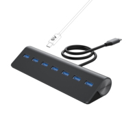Accesorios para iMac 2026, HUB USB C 8 en 1, Aleación de Aluminio, 7 Puertos USB 3.0, HUB de Datos de 5 Gbps y Adaptador de Puerto de Carga de 5 V