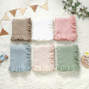 Nuova Collezione Mimixiong: Coperte per Neonati in Maglia Traforata con Bordo Arricciato e Ondulato, Biancheria da Letto per Bambini - Product Image 3