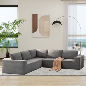 <span class=keywords><strong>Canapé</strong></span> modulaire en L de fabrication industrielle, en <span class=keywords><strong>mousse</strong></span> <span class=keywords><strong>polyéther</strong></span> haute densité, avec housse amovible zippée, configuration libre, vente en gros OEM - Product Image 1