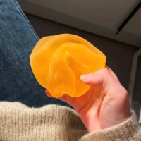 Balle anti-stress en forme de noix de coco, à éclatement, en vaseline brillante, sans rebond