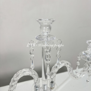 Bougeoir de mariage en acrylique transparent, chandelier, candélabre, bougeoir en acrylique - Product Image 6