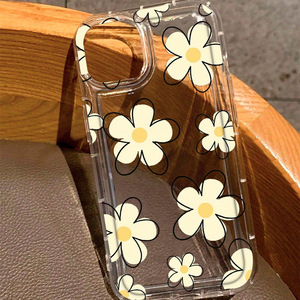 Nuova <span class=keywords><strong>Cover</strong></span> Trasparente in TPU con Stampa Floreale <span class=keywords><strong>Gialla</strong></span> per <span class=keywords><strong>iPhone</strong></span> X, XR, XS, <span class=keywords><strong>11</strong></span>, 12, 13, 14, 15, 16 <span class=keywords><strong>Pro</strong></span> Max Plus - Product Image 4