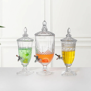 Dispensadores de Bebidas de Vidrio de 2L, 3L y 5L, <span class=keywords><strong>Dispensador</strong></span> de Jugo, <span class=keywords><strong>Dispensador</strong></span> de <span class=keywords><strong>Agua</strong></span> de Vidrio para Supermercados y Regalos - Product Image 2