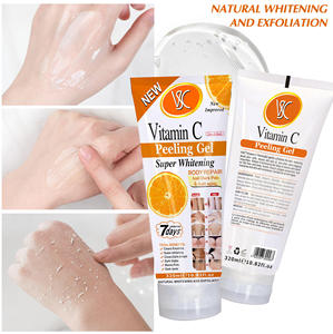 Gel Exfoliante Súper Blanqueador con Vitamina C Orgánica Natural <span class=keywords><strong>de</strong></span> Marca Propia; Limpiador Iluminador; Eliminador <span class=keywords><strong>de</strong></span> Pecas; Exfoliante Corporal - Product Image 3