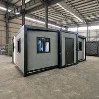 Conteneur hivernal pliable et extensible préfabriqué miniature de 20, 30 et 40 pieds, kit modulaire compact pour hôtels à panneaux sandwich