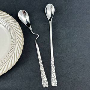 Ensemble de couverts en acier inoxydable de haute qualité pour mariage, cuillères, couteaux et fourchettes en argent massif - Product Image 4