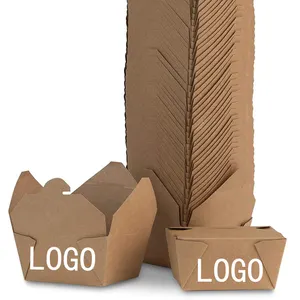 Benutzer definierte Logo-Teller Schalen Tabletts Beschichtetes fett beständiges gebratenes Huhn Nehmen Sie Snack verpackung Lebensmittel papier box heraus