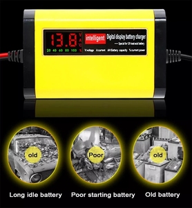 <span class=keywords><strong>Cargador</strong></span> de Batería de Auto de <span class=keywords><strong>12V</strong></span> 2A con Pantalla LED, <span class=keywords><strong>Cargador</strong></span> Inteligente para Baterías de Auto, Camioneta y Motocicleta de <span class=keywords><strong>12V</strong></span> <span class=keywords><strong>12AH</strong></span> 14AH 20AH - Product Image 4