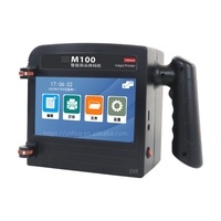 Printer Inkjet genggam cepat kering HD warna ganda, Printer Inkjet genggam, rak, kode batang hidup, Sprinkler ganda, pengodean termal portabel 100mm karakter besar