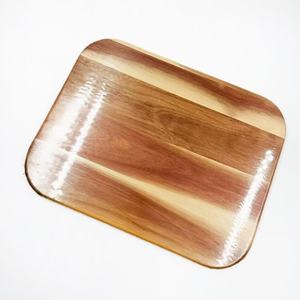 Planche à découper en bois d'acacia 35,5x28x1,5cm rectangulaire double face pour aliments crus et cuits, fruits, utilisation portable pour pique-nique - Product Image 2