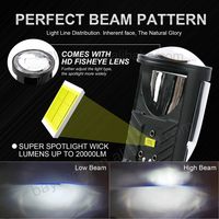 2 Piezas de Lámparas LED para Auto de 120W y 30000LM, Mini Lente H4 LED 9003 HIB2, Bombillas para Faros Delanteros de Coche y Motocicleta, Lente de Proyector Dual LED Automotriz de 12V