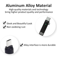 Briquet électrique coupe-vent rechargeable USB-C à allumage par soufflage d'air, allume-cigare par bobine chauffante pour banques d'alimentation et téléphones