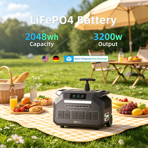 German Spot Off-grid Solar <b>Generator</b> LiFePO4 Home Backup Emergency Power 2048wh 3200w portable power station lithium battery - Product Image 1