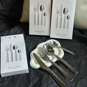 Juego de Cubiertos de Acero Inoxidable, Estilo Moderno y Minimalista, Espesos y Duraderos, con Acabado Espejo, Cuchillo, Tenedor y Cuchara, para el Hogar y Restaurantes - Product Image 2