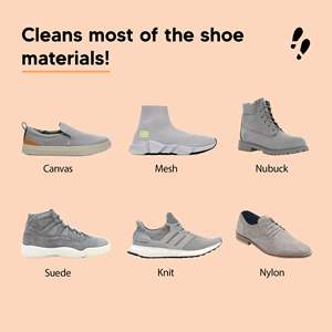 Nettoyant pour chaussures Shoe Mistri, 2 lingettes avec rénovateur gris pour daim, nubuck, maille, tissu, kit d'entretien des chaussures, nettoyage sans eau - Product Image 4