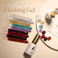 HEMA TPO Free ARNAILO 15ml Gel Réfléchissant 9 Couleurs Set Gel Scintillant Diamant UV LED Vernis à Ongles Professionnel Kit de Gels pour Ongles