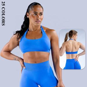 <span class=keywords><strong>Hot</strong></span> Selling Damen Nylon Spandex Leichter, schnell trocknender, atmungsaktiver Crop Top Nahtloser, stoß fester Fitness-rücken freier Sport-<span class=keywords><strong>Yoga</strong></span>-BH - Product Image 1