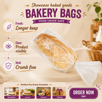 Sacs à pain micro-perforés en CPP transparents et respirants avec logo personnalisé, thermoscellables pour boulangerie fraîche
