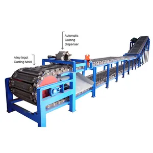 High Productivity MC Ingot Casting Machine / Aluminum Ingot Mold Aluminum Ingot Production Line / Furnace