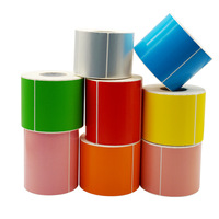 Étiquettes autocollantes thermiques directes personnalisées 2x1 2x2 2x3 2x4 pouces, imperméables, en papier, pour codes-barres et supermarchés