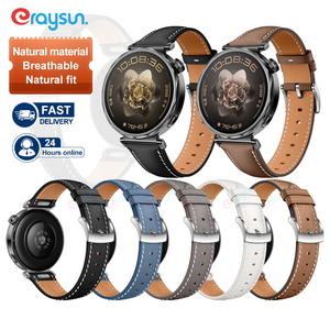 Eraysun Bracelet en cuir 18mm 22mm 20mm pour <span class=keywords><strong>Huawei</strong></span> Watch GT5 4 46mm WATCH 4 <span class=keywords><strong>Pro</strong></span> <span class=keywords><strong>GT</strong></span> <span class=keywords><strong>3</strong></span> GT2 <span class=keywords><strong>Pro</strong></span> 42mm Bracelets de montre de remplacement souples - Product Image 1