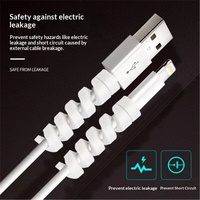Organizador de Cables en Espiral, Protector Anti-Doblez para Cables de Carga de Teléfono y Computadora, Material Resistente a Roturas