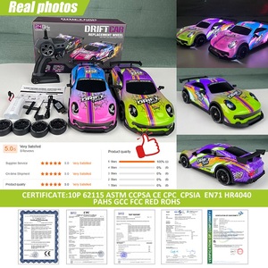 Voiture de course à dérive 4x4 au design cool, voiture RC haute vitesse, télécommande, véhicule sportif 1/16, jouet avec accélérateur et phare contrôlables - Product Image 6