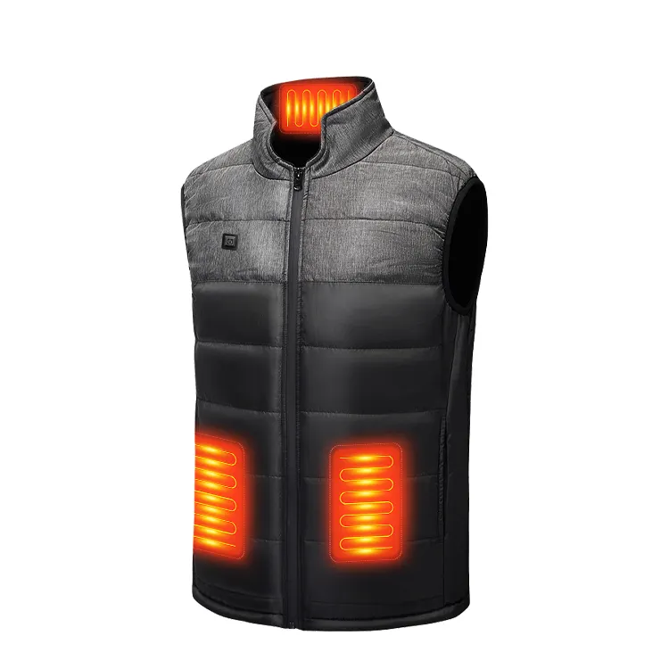 Energy Saving Products M08 Gray Smart Heating Vest Lightweight Usb Heated Vest Work Heated Clothes