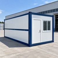 Maison conteneur pliable pour bureau de chantier et logement temporaire des travailleurs, bâtiment modulaire portable et repliable
