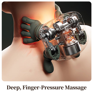 Electric Neck Shoulder Massager Heating Adjustable Temperature Real Touch Feeling 2000mAh Battery-Portable for <strong>Chronic</strong> <strong>Pain</strong> - Product Image 4