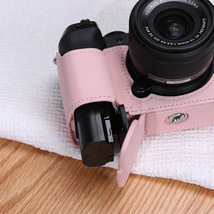 Sac pour appareil photo en cuir de vachette anti-rayures pour <span class=keywords><strong>Fuji</strong></span> XS20 avec couleurs au choix et bandoulière simple, fabriqué à Guangdong - Product Image 3